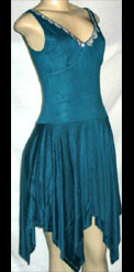 Teal junior cocktail dress.