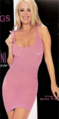 Pink and Silver Lurex Mini Dress