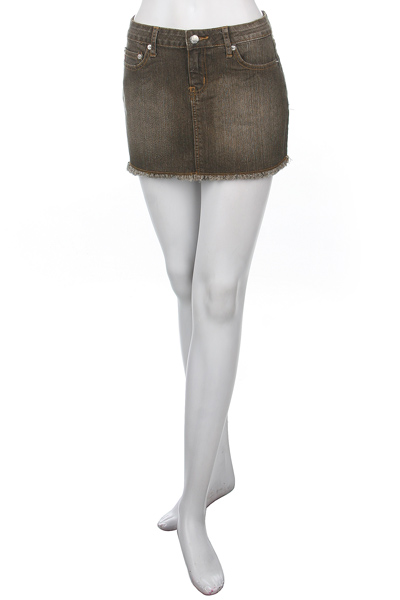 Jr. Size Brown Jeans Mini Skirt.