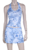 Hawaiian Mini Skirt and Halter Top Set